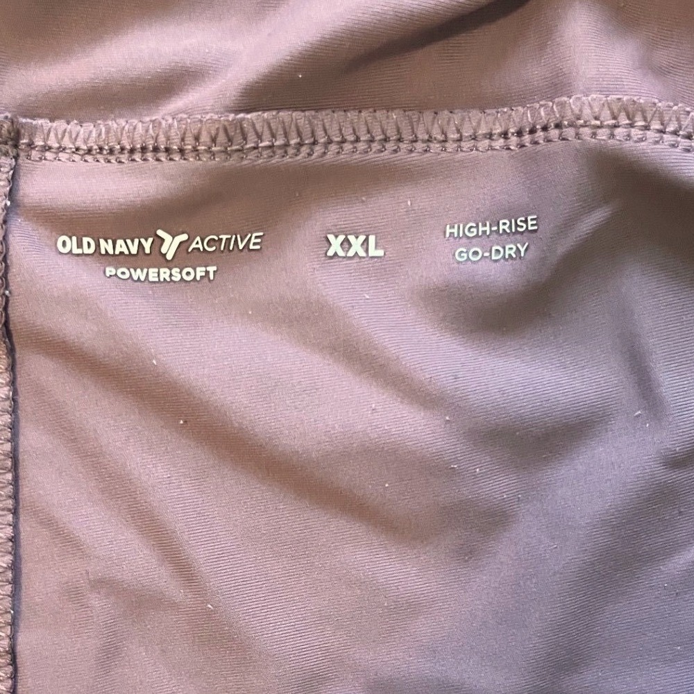 New Old Navy Active Powersoft High-Rise Go-Dry Shorts Brown Womens XXL - Picture 4 of 4